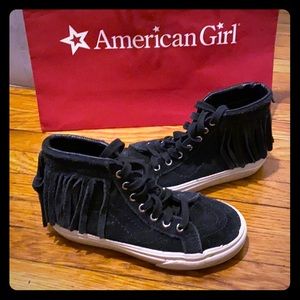 VANS girls high top with fringe sneakers